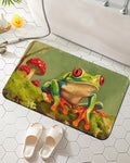 Elightvap Bath Mat Red Eyes Tree Frog Bathroom Rug, Soft and Non SlipTropical by Elightvap