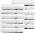 EastNBlue Lara 100% Turkish Cotton Washcloths 12 Pack, Extra Soft & Absorbent by EastNBlue