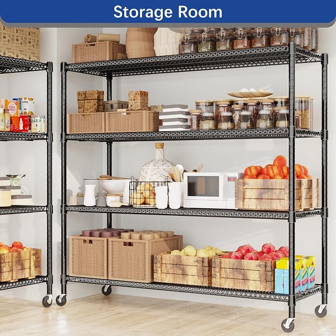 REGILLER 4-Wire Shelf Adjustable Heavy Duty Storage Shelves, Metal Organizer - Image 2