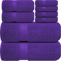 Infinitee Xclusives Luxury 100% Cotton Towel Set – 8 Piece Bathroom Towel Set – by InfiniteeXclusives