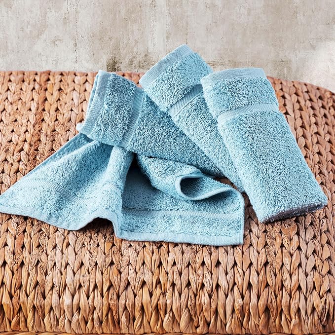 Hawmam Linen Luxury Cotton Washcloths 13x13 Inch - Image 4