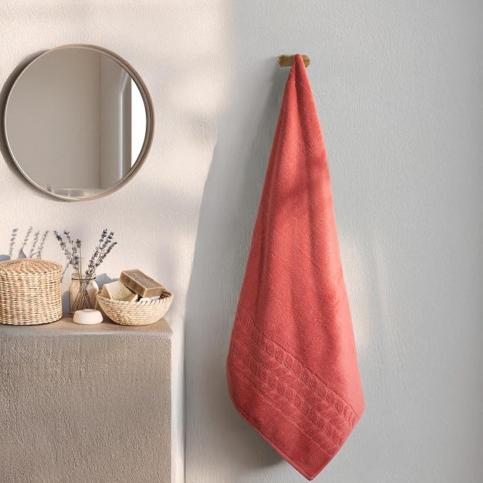 BAGNO MILANO Organic Turkish Cotton Bath Towels, Luxury Jacquard Collection - Image 2