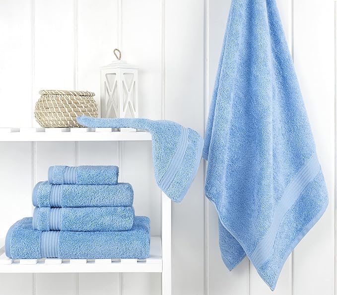 Cotton Paradise 6 Piece Towel Set 100% Cotton Soft Absorbent Turkish Towels - Image 3