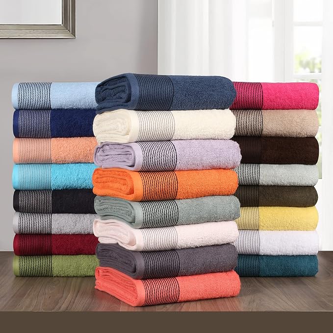 Belizzi Home 100% Cotton Ultra Soft 6 Pack Towel Set, Contains 2 Bath Towels - Image 6