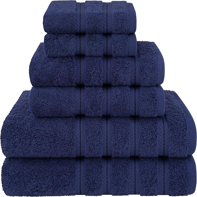 American Soft Linen Luxury 6 Piece Towel Set, 2 Bath Towels 2 Hand Towel 2 by AmericanSoftLinen