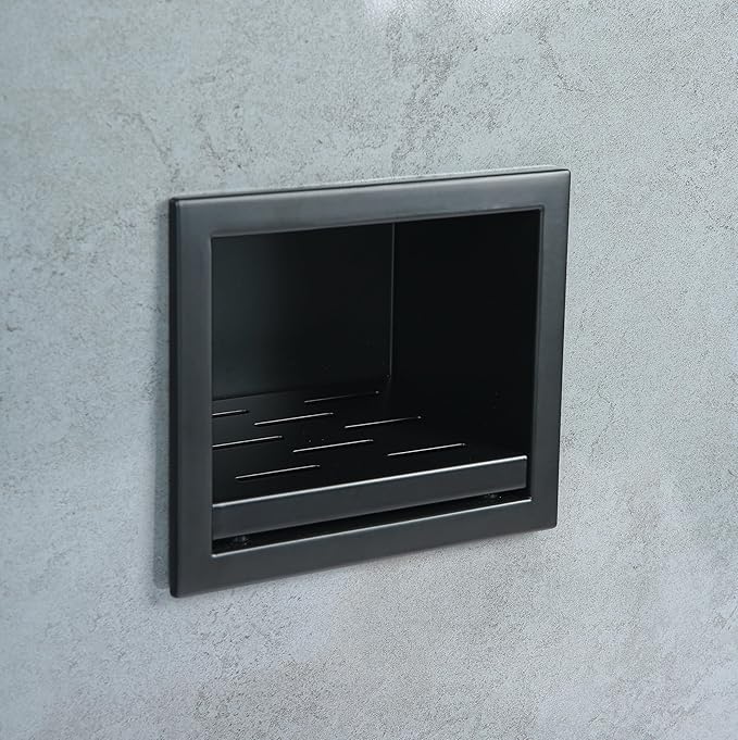 Recessed Wall Soap Holder for Shower Niche, Shower Foot Rest for Shave Legs by IKITRAEE