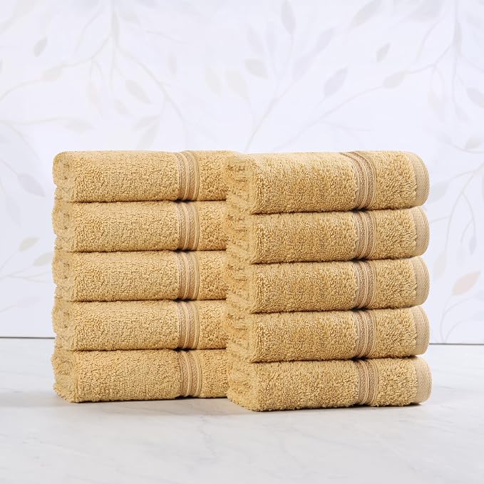Superior Egyptian Cotton 10-Piece Face Towel Set, Small Towels - Image 2