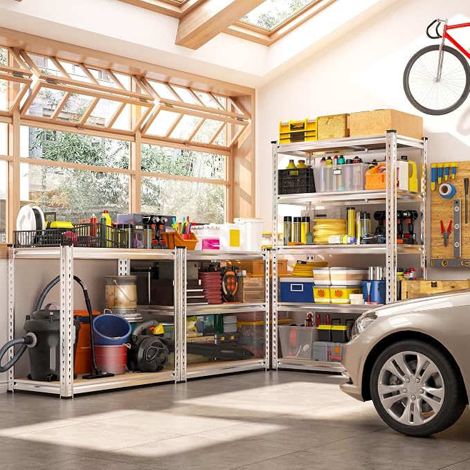 REIBII Storage Shelves 2020LBS Garage Shelving Heavy Duty 5 Tier Metal Shelving - Image 5