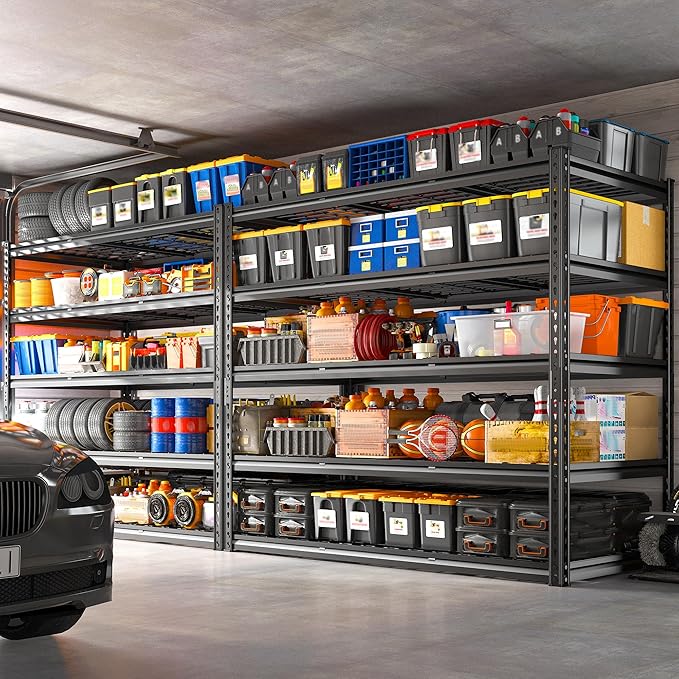 REIBII 55" W Garage Shelving, Heavy Duty Storage Shelves Load 3000LBS, 5 Tier - Image 2