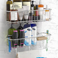 Simple Houseware Bathroom Adhesive Wall Mount Large Shower Caddy w/Hooks by SimpleHouseware