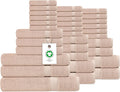 Delara Organic Cotton Luxuriously Plush Bath Towel 33 Piece Set|GOTS & Oeko-TEX by Delara
