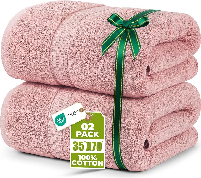 Utopia Towels Luxurious Jumbo Bath Sheet 2 Piece, 600 GSM, 35 by 70 Inches by UTOPIATOWELS