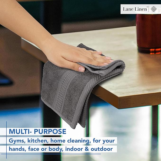 LANE LINEN 100% Ringspun Cotton Hand Towels - Image 4
