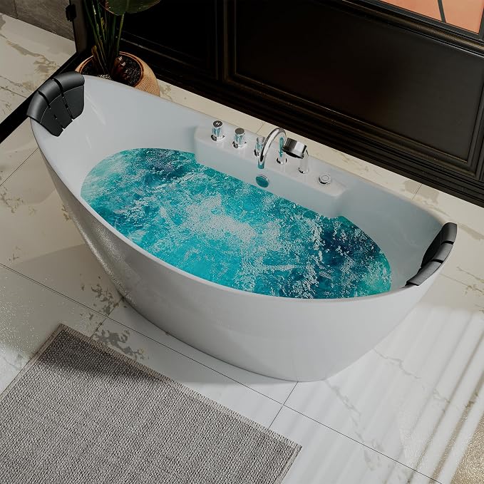 Empava 59" x 28" Freestanding Whirlpool Tub - Image 2