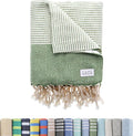 Oversized Turkish Beach Towel, Diamond Dobby Sage by CapeComforts