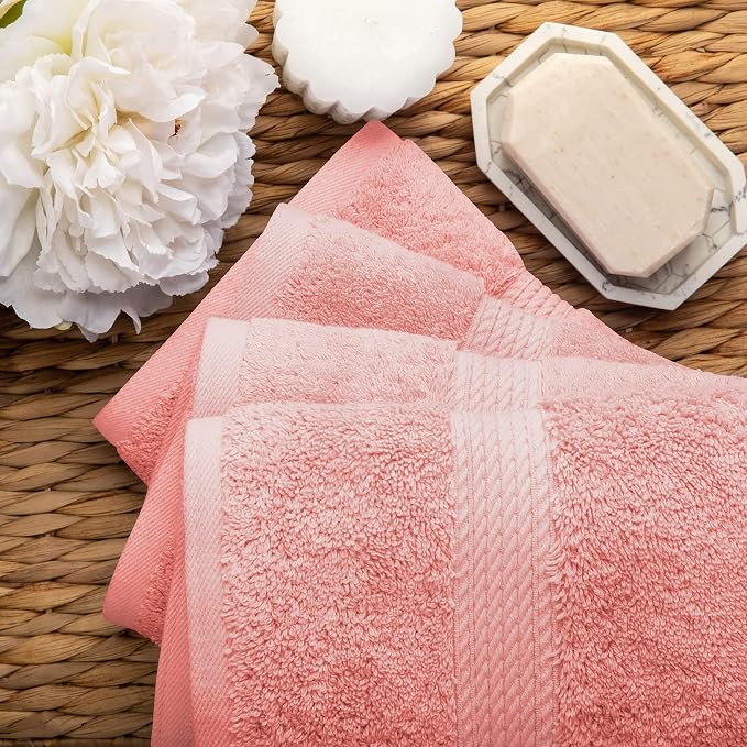 BLUENILEMILLS BNM Egyptian Cotton 4-Piece Towel Set, Includes 4 Hand Towels - Image 4