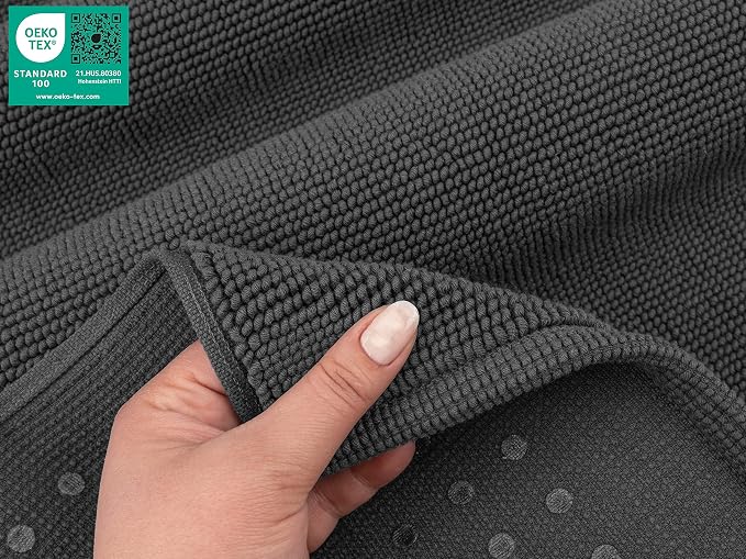 American Soft Linen Bath Rug, 17 in 24 in 100% Cotton Bath Mats Rugs - Image 6