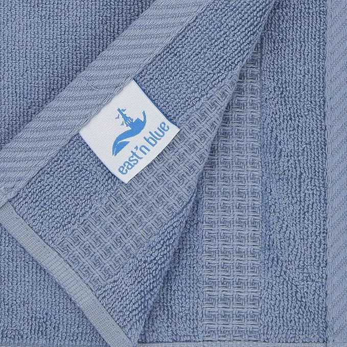 EastNBlue Lara 100% Turkish Cotton Washcloths 4 Pack, Extra Soft & Absorbent - Image 4