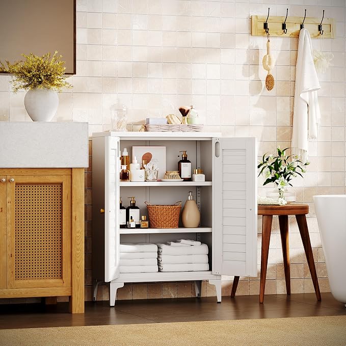 34" H Metal Pantry Cabinet, Kitchen Pantry Storage Cabinets - Image 8