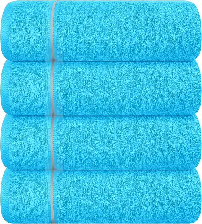 MyOwn Ultra Soft 4 Pack Oversized Bath Towel Set 27x54 inches, 100% Cotton Bath by Unknown