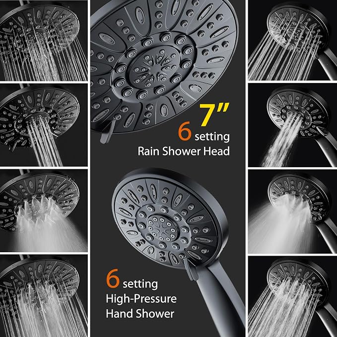 AquaDance 7" Premium High Pressure 3-Way Rainfall Combo - Image 3