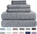 Everplush Diamond Jacquard 6 Pieces Bath Towel Set, Luxury Super Soft Oversized by Everplush