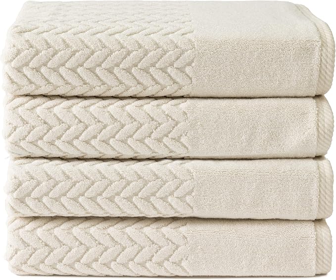 Texere 100% Organic Cotton Jacquard 650 GSM Premium Bath Towel Sets by TexereSilk