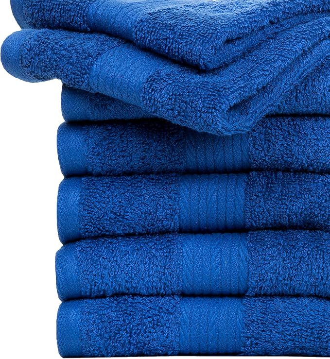 Ample Decor Washcloths Set of 200 12 X 12 Inch 100% Cotton 600 GSM, Soft - Image 2