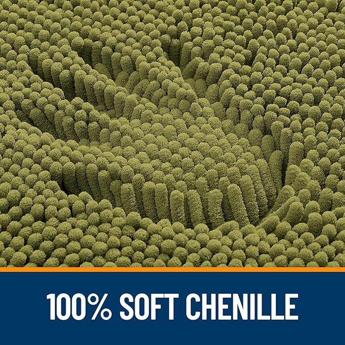 OLANLY Bathroom Rugs 36x24, Extra Soft Absorbent Chenille Bath Rugs, Rubber - Image 3