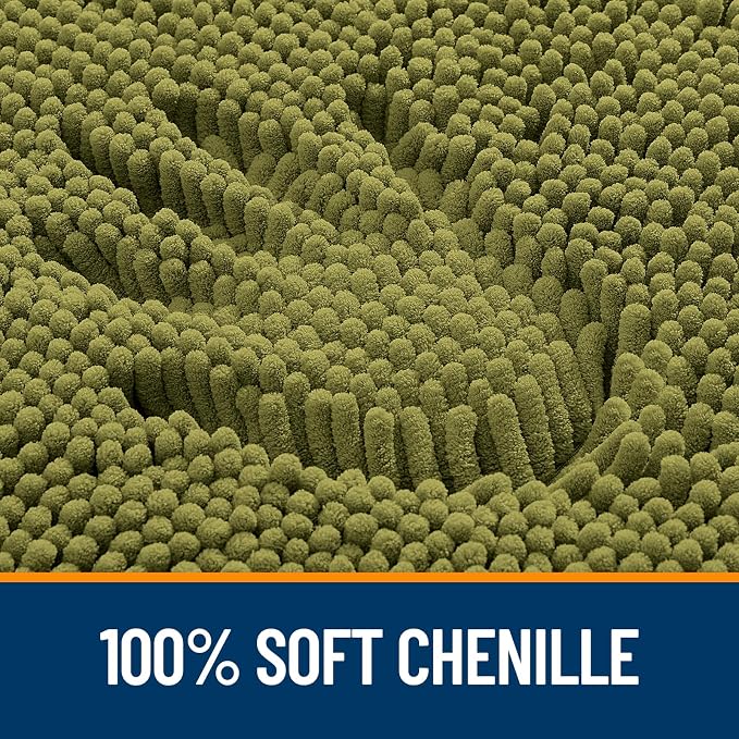OLANLY Bathroom Rugs 30x20, Extra Soft Absorbent Chenille Bath Rugs, Rubber - Image 3