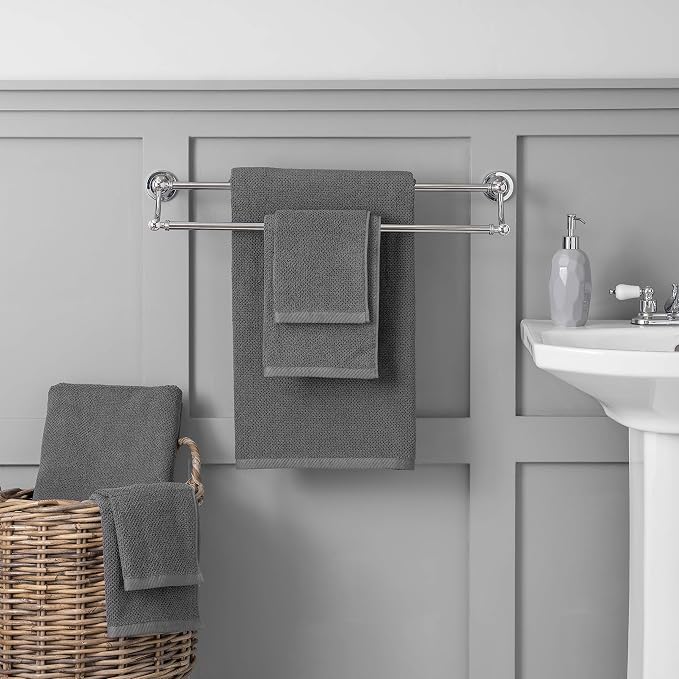 Welhome Franklin 100% Cotton Popcorn Textured Towel Set - Image 3