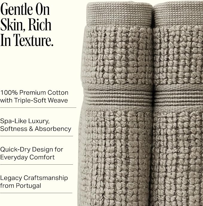 Preston Lane Douro Washcloth Set – 2 Pack Luxury Cotton Towels, Ultra Soft & - Image 3
