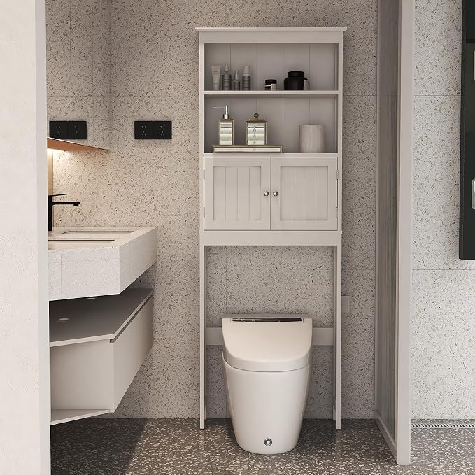 Over The Toilet Storage Cabinet, 2-Tier Bathroom Spacesaver by ACARRA