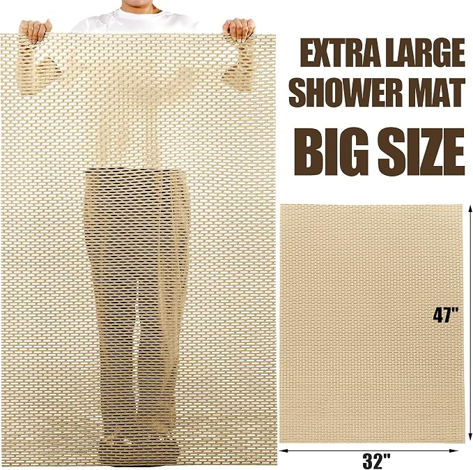 HOMBYS 47 x 32 Extra Large Shower Mat - Image 3