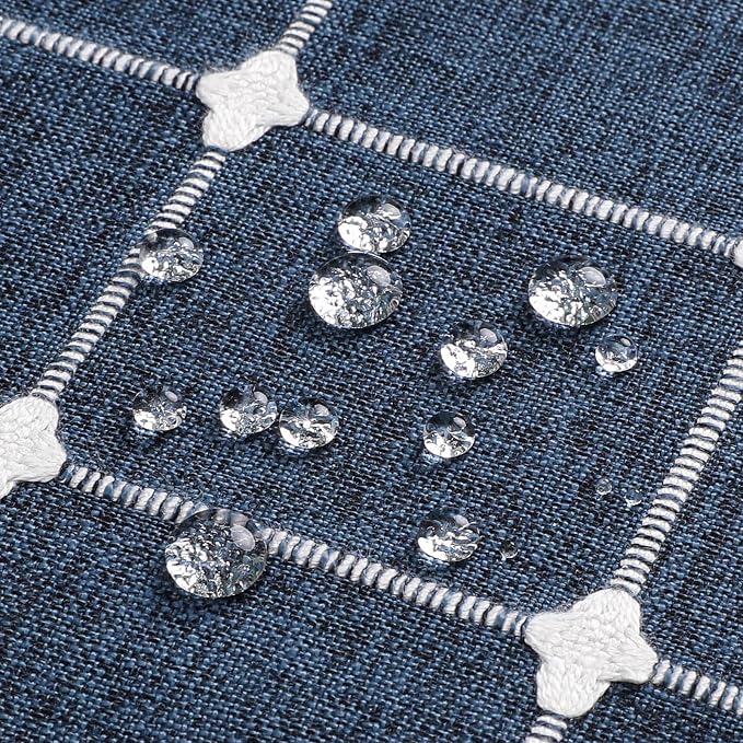 MitoVilla Navy Blue Boho Shower Curtains - Image 6