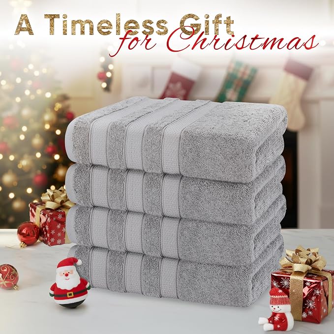 American Soft Linen Salem 100% Cotton Turkish 4 Piece Bath Towels - Image 2