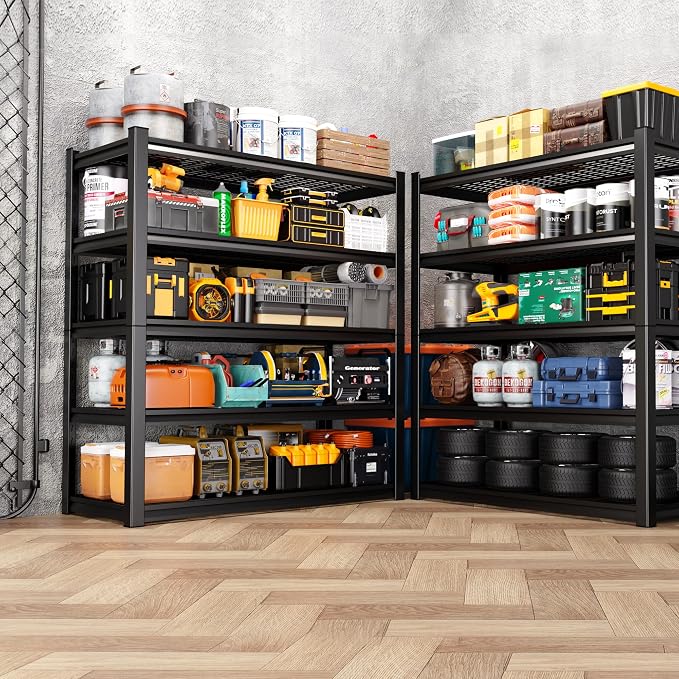 71"H Garage Shelving Heavy Duty Storage Shelves, 5-Tier Adjustable Metal - Image 8