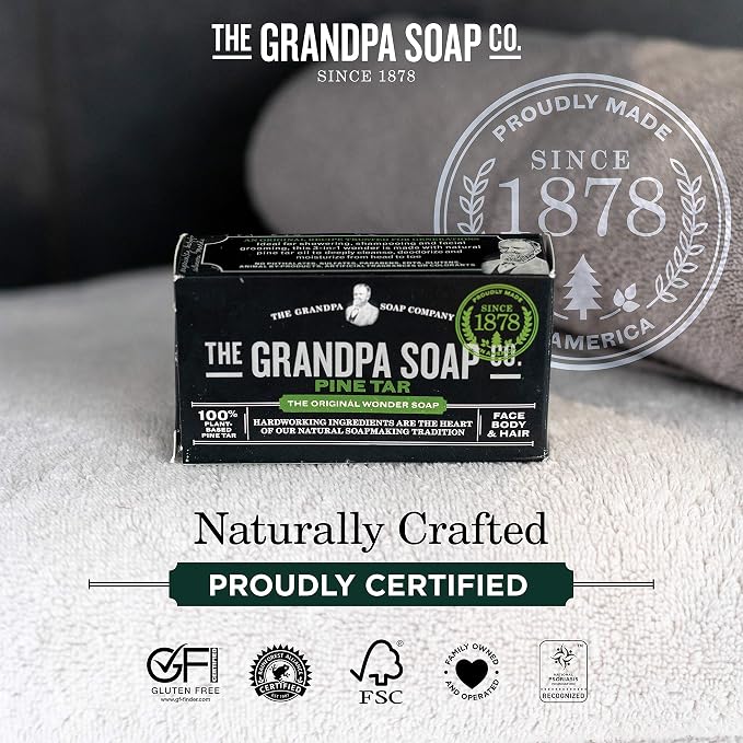 Pine Tar Bar Soap by The Grandpa Soap Company | The Original Wonder Soap | - Image 5