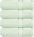 Casa Lino Light Sage Green Bath Towels Set of 4 by CASALINO