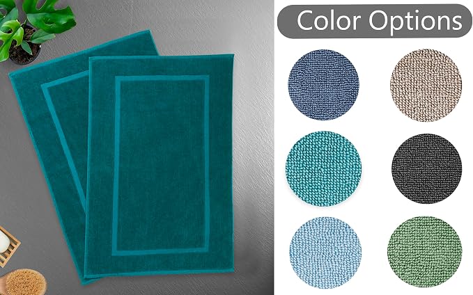 HILLFAIR-900 GSM-100% Ringspun Cotton Floor Towels mat- Hotel-Spa Tub-Shower - Image 6