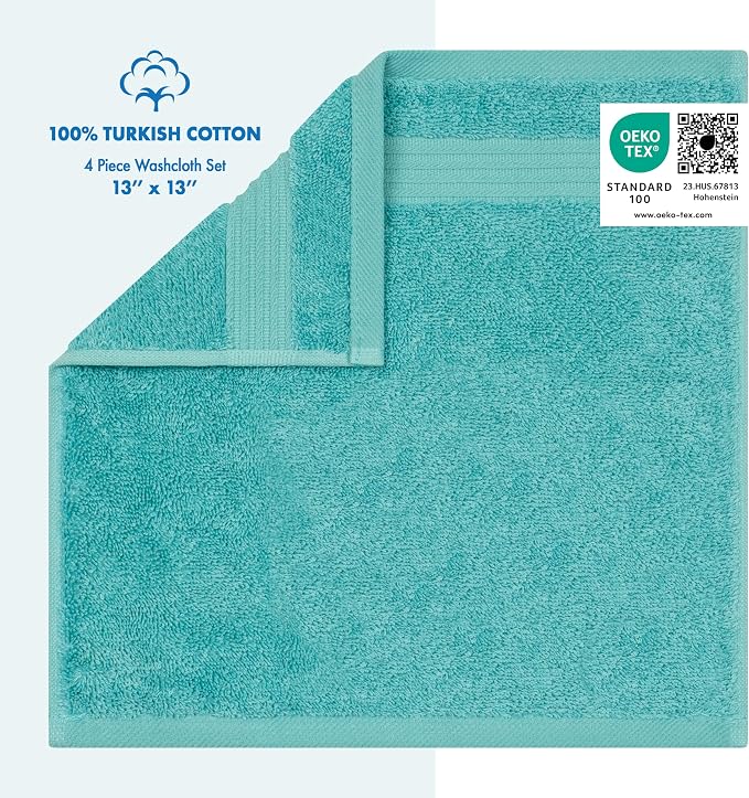 Cotton Paradise 100% Cotton Turkish Washcloth Set - Image 3
