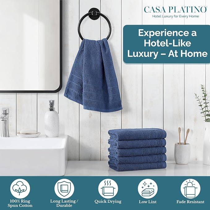 Casa Platino Hand Towels Pack of 6 - Image 2