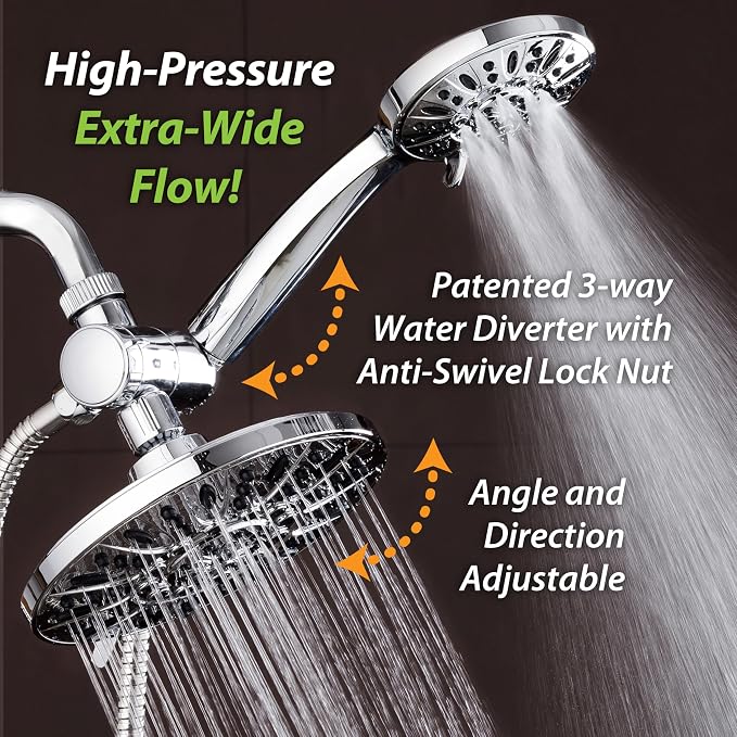 AquaDance 7" Premium High Pressure 3-Way Rainfall Combo - Image 4
