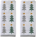 SKL Home Christmas/Winter Multi Trees 100% Cotton Premium 2-Piece Hand Towel Set by SKLHomebySaturdayKnightLtd