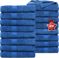 Ample Decor Bath Towels Set of 16 600 GSM 100% Cotton, Absorbent Soft Premium by AmpleDecor