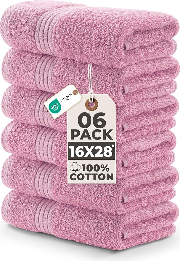 Utopia Towels 6 Piece Premium Hand Towels Set, 16 by 28 inches, 100% Ring Spun by UTOPIATOWELS