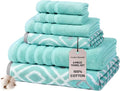 Modern Threads Oxford 6-Piece 100% Cotton Towel Set – Yarn Dyed Jacquard & by ModernThreads