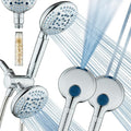 AquaCare High Pressure 6-way Dual Shower Head Combo by HotelSpa