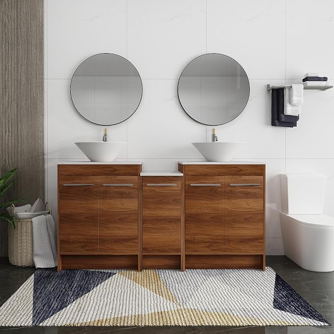 60 Inch Bathroom Vanity with Sink, Mordern Bathroom Vanity, Single Sink - Image 3
