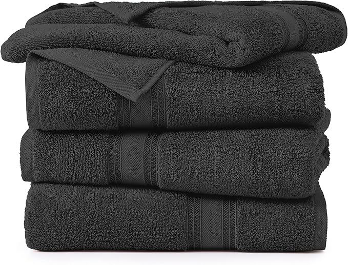 LANE LINEN 100% Cotton Bath Towels 4 Pack - Image 2